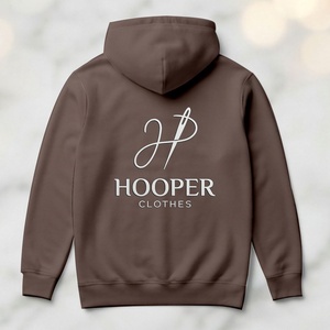 เสื้อฮู้ดดี้ผู้ชายสีน้ำตาลแบบสวมหัวสำหรับฤดูหนาว ยี่ห้อ Top Sale Hooper Clothes รุ่น Sustainable  ดีไซน์สตรีทแวร์  แบบมีซับใน แห้งเร็ว  รับออกแบบตามสั่ง - Product Image 4
