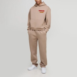 Conjunto Deportivo Unisex de Alta Calidad, 450GSM, Corte Holgado, Estilo Urbano, Logotipo Bordado, Felpa de Algodón, Manga Larga, Uniforme de Fútbol - Product Image 4