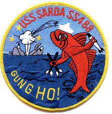Parche Bordado Termoadhesivo USS Sarda SS-488 Gung Ho, Círculo de Tela de Fieltro No Tejido, Regalo - Product Image 1