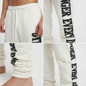 Pantalones Deportivos Personalizados Estilo Urbano para Hombre, Cintura con Cordón, Corte Holgado, Tejido Grueso, Felpa Francesa (400-500 GSM) - Product Image 6