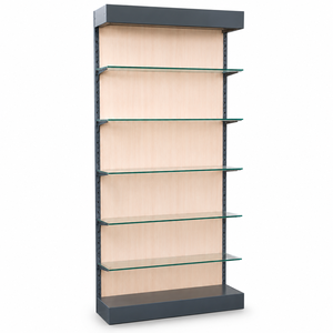 Customized Retail <b>Wall</b> <b>Display</b> Rack with Tempered Glass Shelves Modern Design Easy Assembly & Luxury Features - Product Image 1