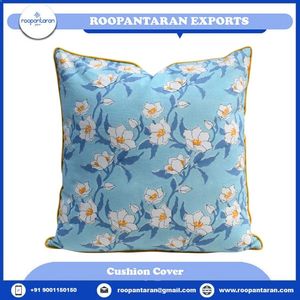 Floral Printed Square <b>Throw</b> Pillow Cover Cotton Linen Washable Classic Style Envelope Closure Decorative Cushion at Wholesale - Product Image 4
