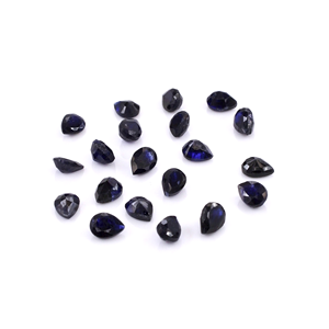 Saphirs bleus naturels de Bangkok, taille poire calibrée 3x4mm, pierres précieuses de saphir bleu naturel facettées pour la création de bijoux - Product Image 1