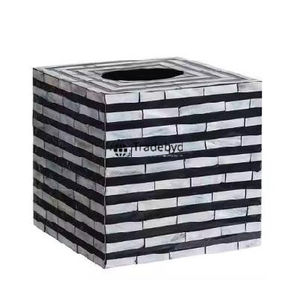 Boîte à mouchoirs de luxe faite à la main avec incrustations en os, élégant porte-mouchoirs décoratif, décoration de table Tradebyd - Product Image 5