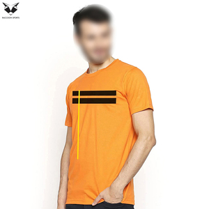 Camisetas de Punto 100% Algodón para Hombre, Color Naranja, Buena Venta, Hechas en Pakistán, Personalización con Logotipo, Precio de Fábrica, Ropa para Exteriores - Product Image 3