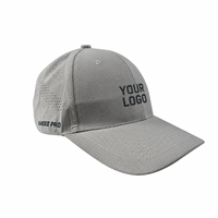 Casquette de baseball et de golf à 6 panneaux, respirante, en maille, imperméable, réglable, unisexe, décontractée, avec logo brodé sur le panneau avant, 100% Coton