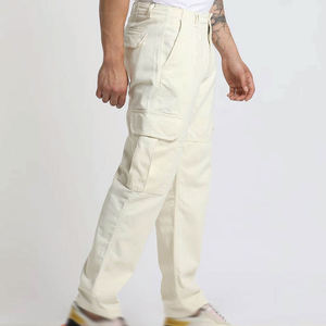 Pantalon cargo multi-poches de haute qualité pour hommes, logo personnalisé, couleur unie, pantalon cargo de sport pour hommes - Product Image 2