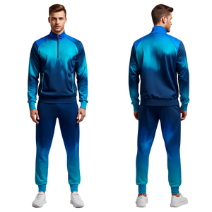 Survêtement pour homme tendance avec motif dégradé inspiré de l'aurore et caractéristiques de confort athlétique de qualité supérieure - Product Image 4