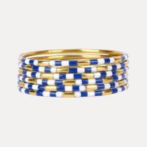 Bracelets en résine de qualité supérieure avec incrustation élégante en laiton, bijoux de costume multicolores pour un port élégant - Product Image 4