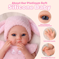 Poupées Reborn Réalistes Babeside de 12 Pouces, Corps Entier en Silicone Souple, Mini Jouet Unisexe, Nouveau-né Réaliste, Direct Usine