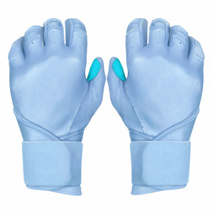 Gants de frappeur de baseball professionnels haut de gamme en cuir de chèvre, respirants, avec fermeture auto-agrippante, légers, durables, pour entraînement (gauche) - Product Image 1