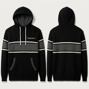 Trendy Men's Teenager Youth Streetwear Regular Fit Casual Knitted 100% Cotton <b>Waterproof</b> Winter Hoodies - Product Image 4