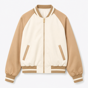 Fashionable Women Bomber Jackets / Custom <b>Zipper</b> Pocket Sleeve Design Breathable Comfortable Women Bomber Jackets For Sale - Product Image 6