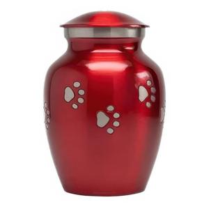 Urne funéraire en métal doré avec empreinte de patte, artisanale, pour cendres d'animaux de compagnie, pour garder les cendres de proches, fournitures funéraires - Product Image 2