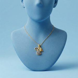 Luxury <b>Solid</b> <b>Gold</b> Diamond <b>Pendant</b> Certified Natural Diamonds Romantic Bridal Wedding Jewelry - Product Image 3