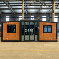 Maison conteneur préfabriquée extensible de 20 pieds, 2 chambres, prête à l'emploi, à vendre, maison mobile, maison portable