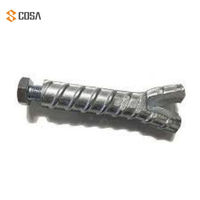 Perno de Anclaje de Ala Trasera con Clasificación Sísmica, Color Plateado, Resistencia a la Cizallamiento de 5000 lb, Rosca M16, Recubierto de Zinc, para Concreto, Estándar Chino