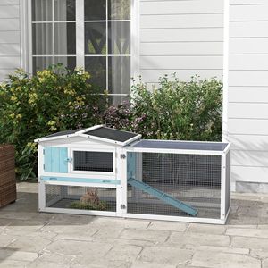 "Modern Luxury <b>Small</b> Animal House-Stainless Steel Rabbit Hutch W/ Detachable Run <b>Slide</b>-Out Tray & Indoor/Outdoor Usage" - Product Image 2