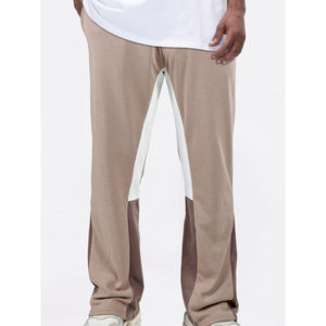 Pantalon de jogging pour homme en coton léger délavé, coupe évasée, style baggy, tendance, Hip Hop, taille mi-haute, effet empilé - Product Image 4