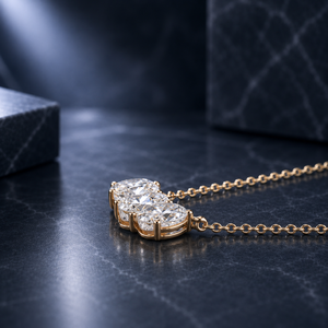 สร้อยคอจี้เพชรโมอิสซาไนต์ทรงรีทองคำ 14K สำหรับผู้หญิง น้ำหนัก 2.02 กะรัต เครื่องประดับชั้นดี ของขวัญวันครบรอบสุดหรู - Product Image 5