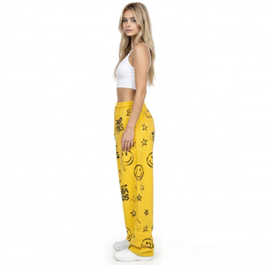 Pantalones de chándal anchos de felpa francesa con cordón en la cintura para mujer, personalizados, de invierno, de talla grande - Product Image 3