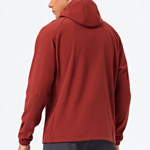 Veste d'extérieur imperméable en nylon pour homme, veste de sport athlétique, veste de course à pied avec fermeture éclair et capuche, coupe-vent - Product Image 2