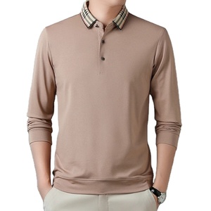 T-Shirt Homme Basic Orange Slim Fit pour Polo Confortable Col Chic Streetwear Solide Motif Coton Toile Top Sans Logo - Product Image 5