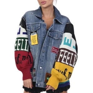 Último Modelo Chaqueta con Capucha de Mezclilla Estilo Universitario de Lujo para Mujer, Marca de Moda, Venta al por Mayor, de Gran Calidad - Product Image 4