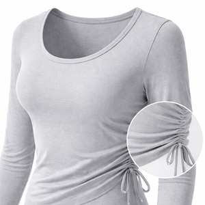 Ventes en gros de hauts de yoga à manches longues pour femmes - Designs personnalisés disponibles auprès d'un fournisseur direct d'usine - Product Image 4