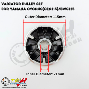 Polea de Carreras para Motocicleta Scooter TWH CYGNUS125 BWS125 para YAMAHA - Product Image 3