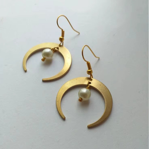 Pendientes de Aro Finos Texturizados Chapados en Oro Hechos a Mano al por Mayor - Product Image 1