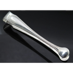 Elegant Style Beaded Design Ice <b>Serving</b> <b>Tong</b> Premium Silver Plated Sugar <b>Tongs</b> Luxury Flatware Tableware In Economically Price - Product Image 1