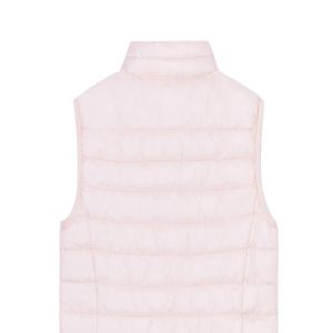 Chaqueta de invierno a cuadros personalizada para niñas, sin mangas, con cierre de cremallera, impermeable, transpirable, rellena de plumón de pato blanco, acolchada, para exteriores. - Product Image 6