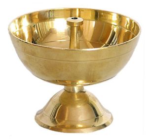 Elegante Maceta Redonda de Latón para Diwali, Decoración de Mesa con Flores Hechas a Mano, Ceremonia Religiosa, Decoración para el Hogar, También para Regalo - Product Image 3