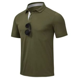 Camiseta de Golf de Manga Corta para Hombre, 2026, de Alta Calidad, con Logotipo Personalizado, Tejido Jersey Sólido de Poliéster/Algodón, Transpirable, Corte Ajustado - Product Image 1