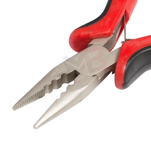 Herramientas Profesionales de Acero Inoxidable para Extensiones de Cabello, Nuevas Pinzas Reutilizables para Salón, Marca Privada, Mango Rojo y Negro - Product Image 4