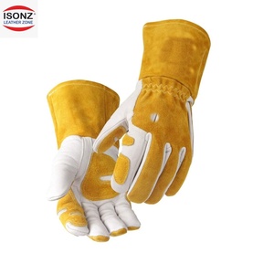 Guantes de Cuero de Grado Profesional para Trabajo Pesado con Palma Reforzada, Resistentes a Chispas y al Calor, Guantes para Soldadura TIG MIG - Product Image 1