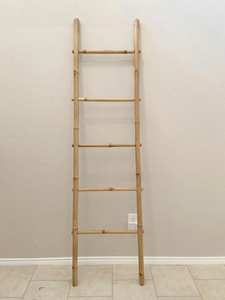 Vietnam Aesthetic Bamboo Pole Towel <b>Ladder</b> towel racks Eco-friendly 5-<b>step</b> Bamboo Folding <b>Ladder</b> for Apartment Use Lightweight - Product Image 2