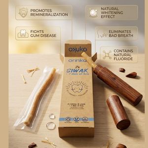 Paquete de 2 Palitos de Siwak Miswak Orinko, Palitos Tradicionales de la Mejor Calidad para la Limpieza Dental Diaria, Higiene y Aliento Fresco, Suministro al por Mayor - Product Image 6