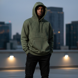 Sudadera Premium con Bordado de Araña y Estampado de Telaraña, Estilo Urbano, 65% Poliéster 35% Algodón, Felpa Gruesa, Sublimación, Invierno - Product Image 5
