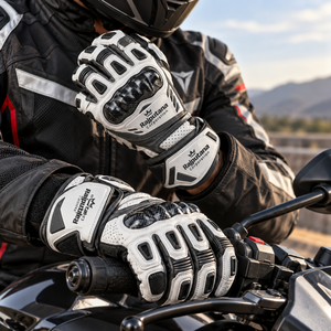 Gants de moto en cuir professionnels avec logo personnalisé, gants de motocross pour hommes, gants de course en cuir pour hommes, gants de protection en fibre de carbone - Product Image 6