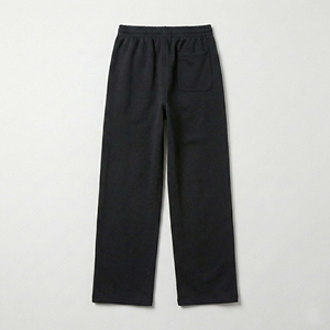 Pantalon de survêtement noir pour homme, taille élastique, poches latérales, décontracté, tricoté, respirant, pour l'automne - Product Image 2