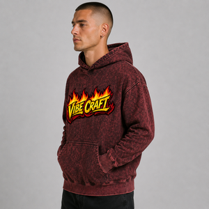 Sudadera con Capucha para Hombre, Estilo Vintage, Lavado Ácido, Oversize, Algodón Grueso, Bordada, Estilo Urbano, Informal - Product Image 2