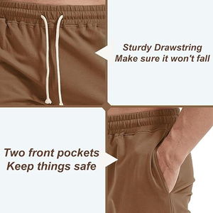 Pantalones Cortos de Lona 100% Algodón Grueso con Forro Polar, Cálidos para Invierno, con Cordón y Bolsillos, Cómodos y Suaves para Descansar - Product Image 4