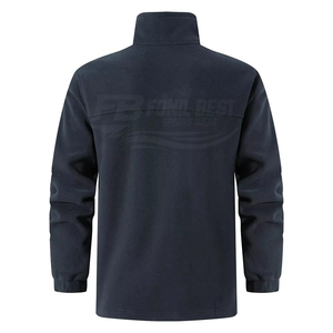 Veste en polaire pour homme à col montant, fermeture éclair, imperméable, coupe-vent, respirante, décontractée, service OEM, vente en gros, impression de logo personnalisée - Product Image 3
