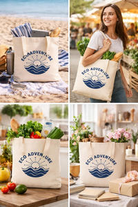 Bolsa de Mano de Lona de Algodón Premium de 300 g/m², Ecológica, Reutilizable, con Logotipo Personalizado, Resistente - Product Image 5