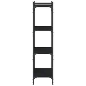 Libreria in legno ingegnerizzato nero a 4 livelli 23.6 "x 11.8" x 47.2" - Product Image 5
