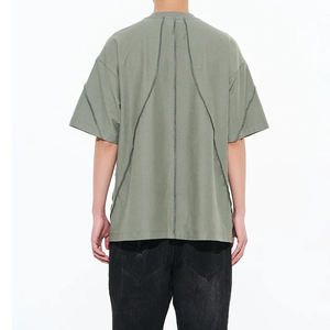 T-shirt unisexe respirant à manches courtes, style tendance 2026, coupe classique, 100 % coton, effet délavé vintage, avec logo personnalisé - Product Image 5