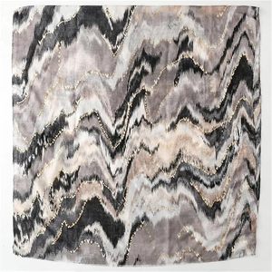 Geometric Pattern <b>Chiffon</b> <b>Scarf</b> Digital Print Asian Style Adult Four Seasons Wear - Product Image 2