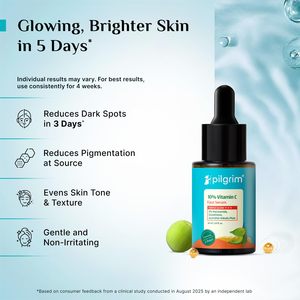 Suero con 10% de Vitamina C Pilgrim - 1.01 fl oz (30 ml) para una Piel Radiante con 5% de Niacinamida, Ácido Hialurónico y Ácido Glicólico - Product Image 3